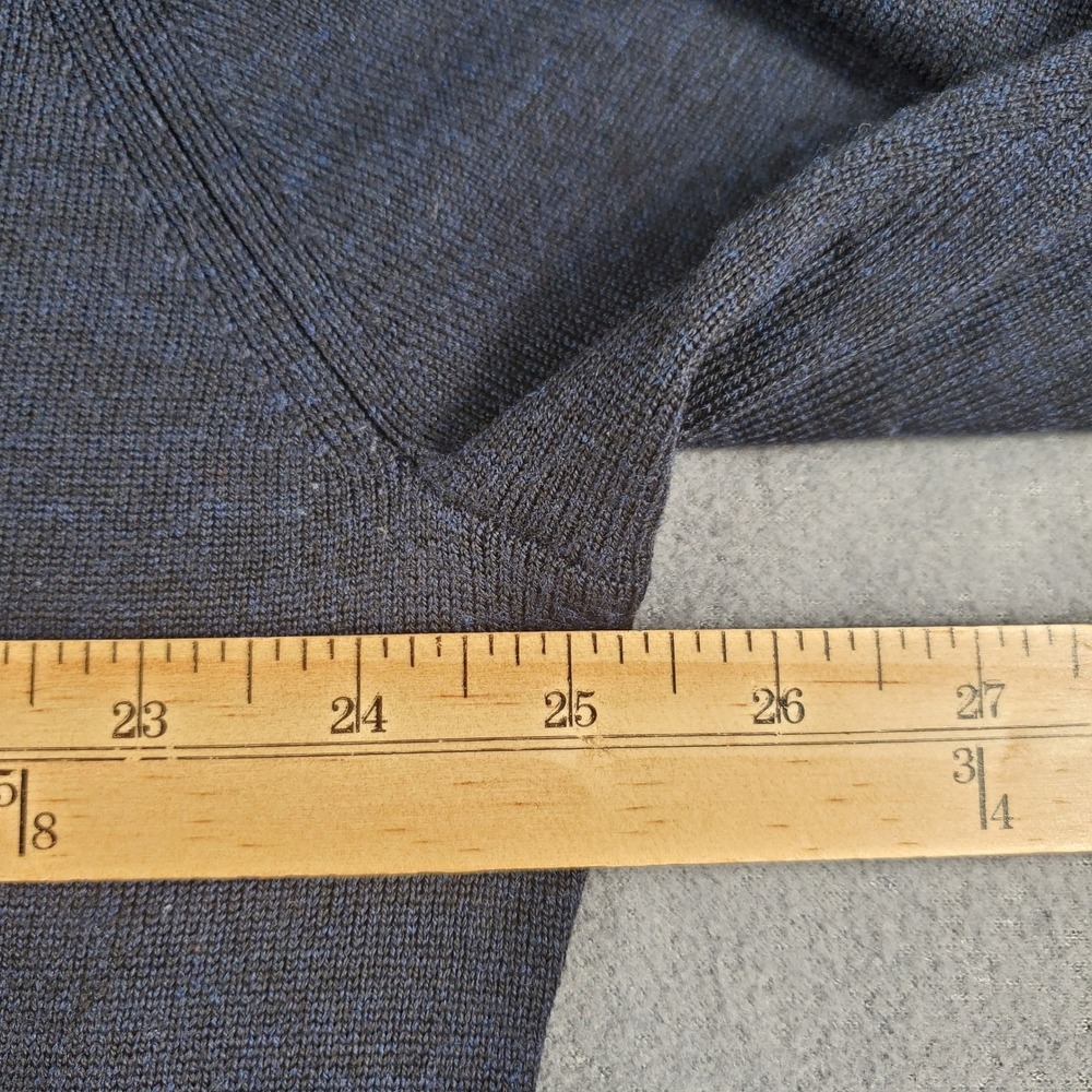 UNTUCKit Mens XX-Large Navy Blue 100% Extra Fine Merino Wool Quarter Zip Sweater - Picture 4 of 6